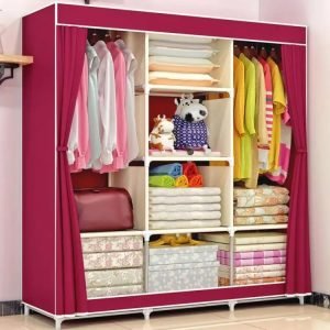 Portable Foldable Fabric Wardrobe Closet Storage Organizer For Clothes Rack