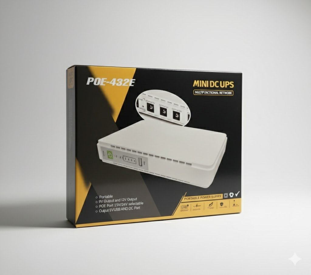 Mini DC UPS Power Backup for Wi-Fi Router, CCTV & More (10400mAh) Mini DC UPS Power Backup for Wi-Fi Router, CCTV & More (10400mAh)